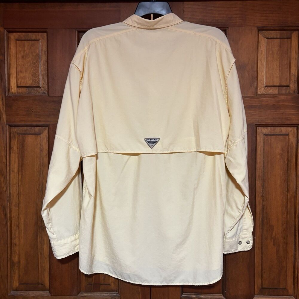 Columbia Sportswear PFG Omni Shade Shirt Men's Size XL Yellow Vented Fishing - Picture 4 of 12